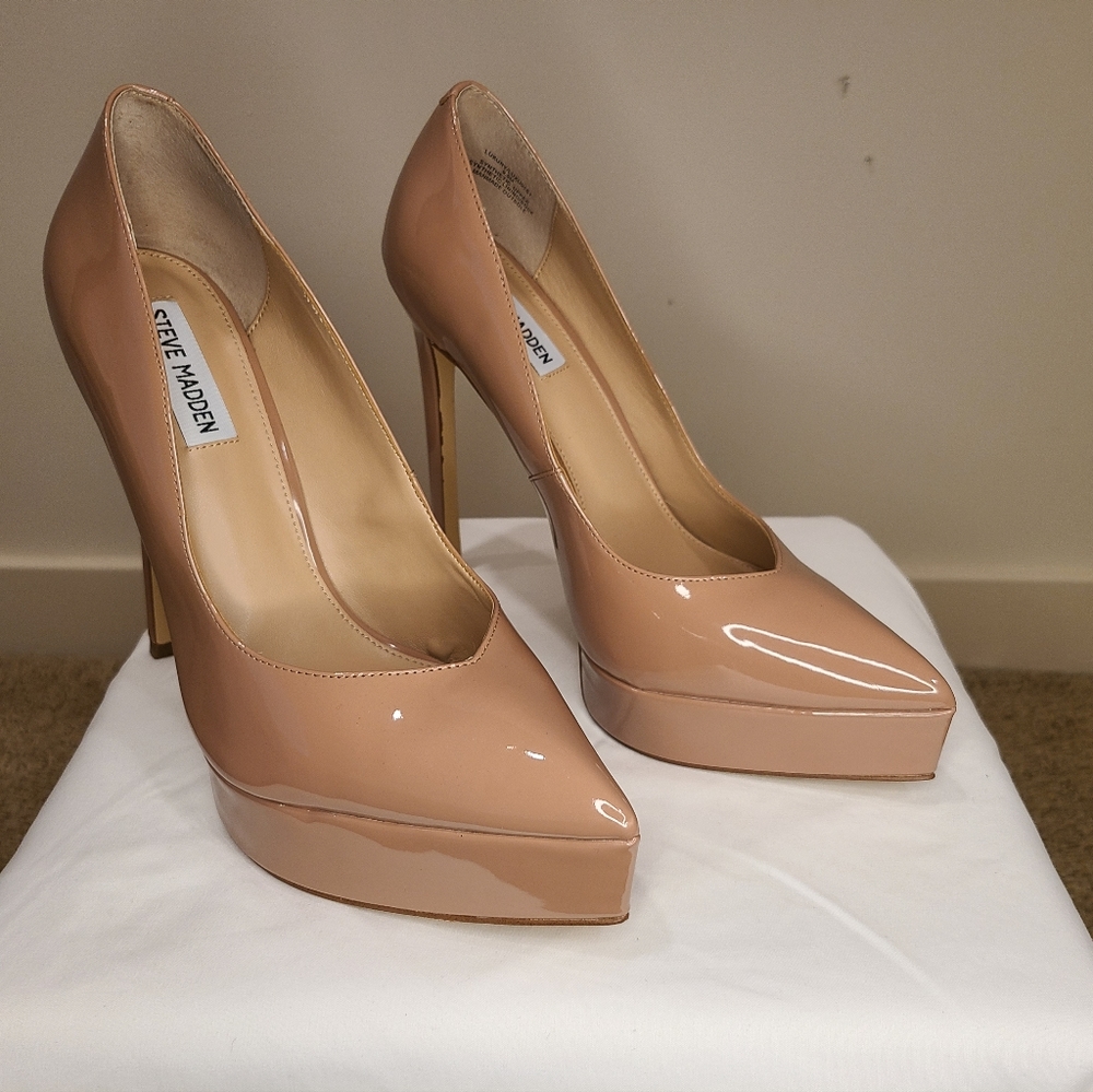 Steve Madden LUXURY Dark Blush Patent Pumps Size 9.5